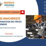 Offre d'emploi au Canada: Aide machiniste / préparateur des pièces d'usinage